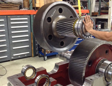 Pomini Extruder Gearbox During Repair